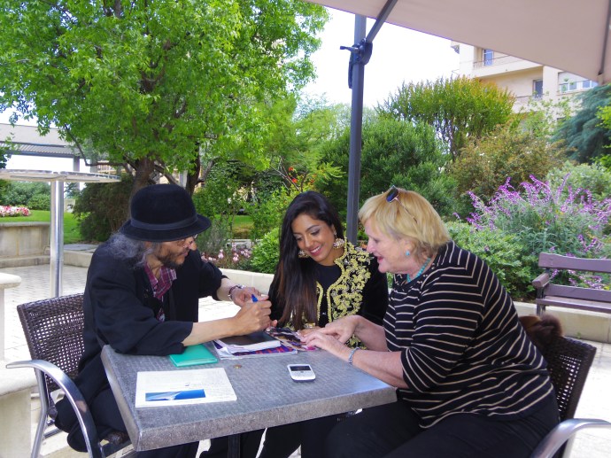 18 May 2014: Aslam Ansari and Kaynatt in Monte Carlo with Stéphanie Boy, Director of Tendance TV